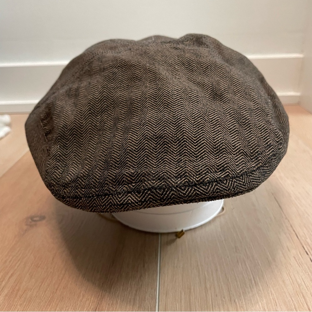 H&M Brown Herringbone Flat Cap